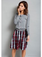 チェックスカート/グリーン