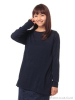 バックレースニットチュニック/Navy