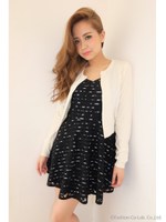 パールボタンニットカーデ/O/WHT