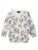 ボタニカルニットプルオーバー/ライトグリーン(421)