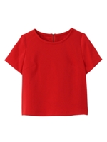 【VERY10月号掲載】ポンチバックジップブラウス/レッド(062)