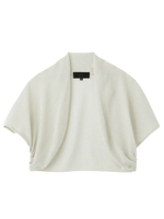 ラメ入りボレロ風カーディガンニット/シルバー(206)