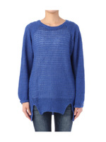 裾デザインニット/ボルドー(064)