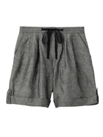 麻×レーヨン ショートパンツ/ブラック(019)