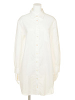 オーガニックコットンシャツワンピース/WH