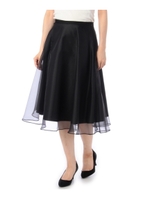 オーガンジーサーキュラースカート/ブラック(019)