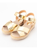 ジュートクロスサンダル/ゴールド(007)