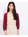 フライス変形ボレロ風カーディガン/ワインレッド(063)