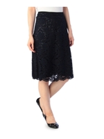 フラワーレースミディ丈スカート/ボルドー(464)