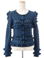 フリフリリボンカーデ/ブルー