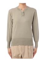 フロントカッティングソフトコットンニット/カーキ系(025)