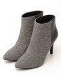 ポインテッドトゥプレーンショートブーツ/GRAY