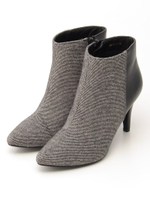 ポインテッドトゥプレーンショートブーツ/GRAY