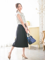 ワンプリーツガウチョパンツ/グレー