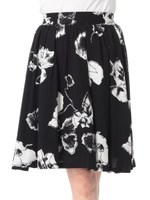 ヴィンテージ花柄スカート/ブラック柄
