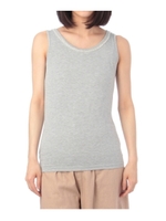 刺しゅう使いストレッチタンクトップ/ライトグレー(011)