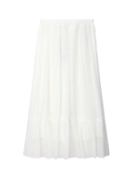 消しプリーツマキシフレアスカート/ホワイト(003)