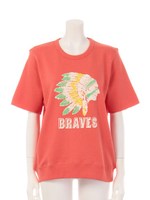 BRAVES インディアン 半袖 スウェット/ORG