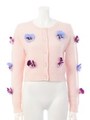 Pansy knit cardigan/gray