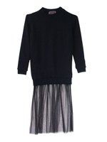 tulle sweat one-piece/navy