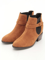 【ILIMA】インヒールサイドゴアブーツ/キャメルスエード