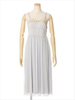 【an another angelus】サテンチュールキャミワンピース/SAX