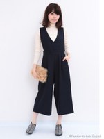 ウールサロペット/ネイビー