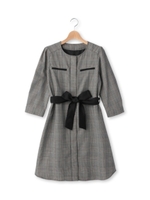 グレンチェック柄ワンピース/グレー(112)