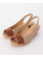 サマーツイードウエッジサンダル/ブラウン(542)