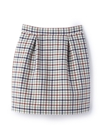 タータンチェックミニスカート/オフホワイト(203)