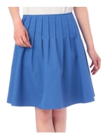 タックプリーツフレアスカート/ダークグリーン(023)