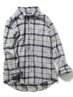 ネルチェックシャツ/グレー