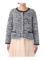 ミックスカラーシャギーニット/ネイビー(093)