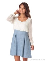 レーススカラップOP/オフホワイト