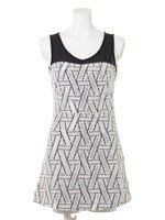 幾何学レースAラインOP/オフホワイト