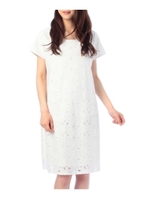 総レースサックワンピース/オフホワイト(003)
