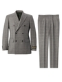 DORMEUIL SPORTEXチェックスーツ/チャコールグレー(214)
