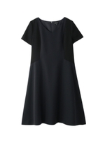 [S]ダブルサテンワンピース/ブラック(019)