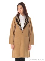 ★リバーシブルダブルフェイスニットコート/ベージュ