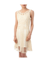 かぎ針編みノースリーブワンピース/ブラック(119)