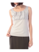 サテン×ジャージ切り替えカットソー/ベージュ(052)