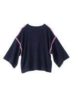 ジグザグステッチニット/ネイビー(093)