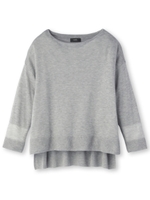 ドロップショルダーニットプルオーバー/ライトグレー(011)