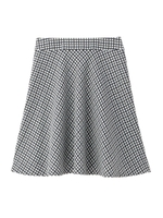 バイアスチェックひざ丈スカート/サンドベージュ(153)