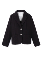 ビジュー使いドライギャバテーラードジャケット/サンドベージュ(053)