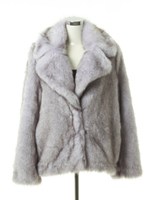 フェイクファーコート/グレー