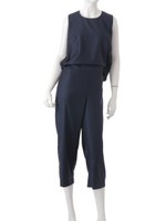 レイヤードライクジップオールインワン/チャコール