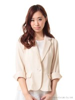 麻調ジャケット 2/Sベージュ