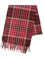BEGG アンゴラ混 チェックマフラー/ワインレッド(563)