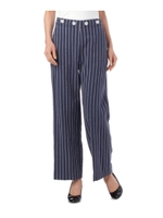 Wストライプマリンワイドパンツ/ブルー系(394)
